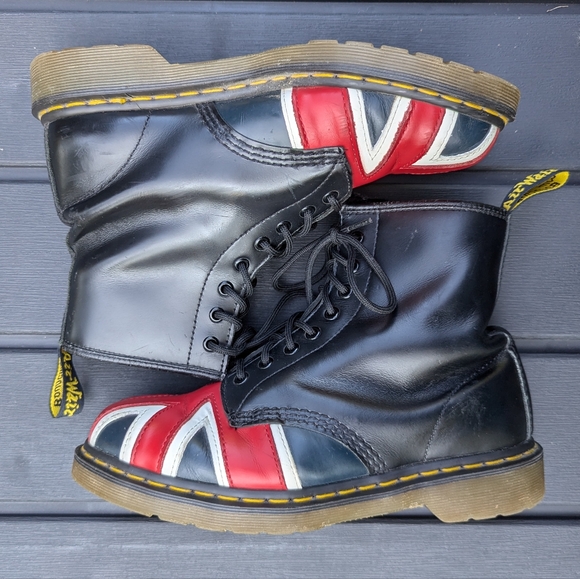 Dr Martens Boots Union Jack British Flag Unisex Men's 9 Women's 10 - Picture 9 of 15